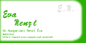 eva menzl business card